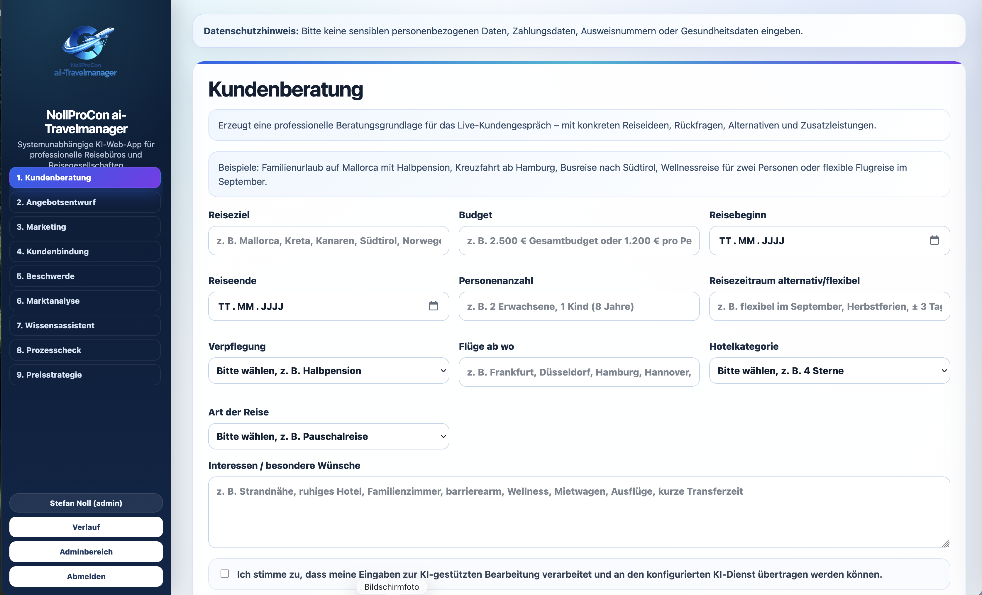 NollProCon ai-Travelmanager